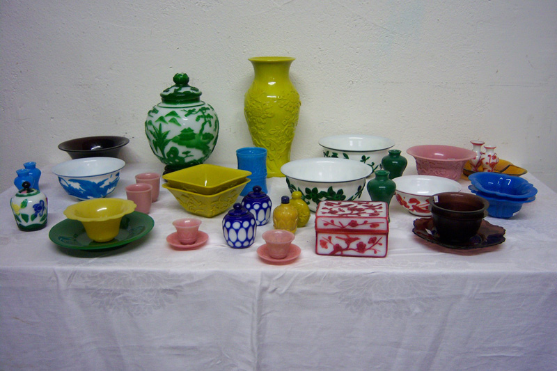 Collection of 19th c Beijing Art glass