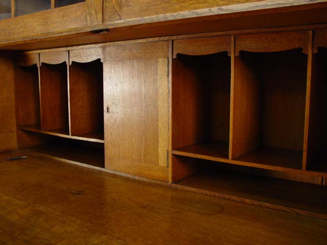 19th c. French drop front secretarybookcase cu