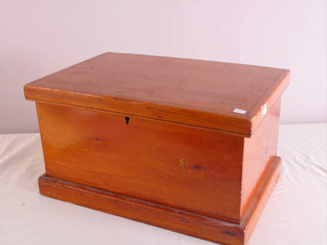 Early primitive pine chest
