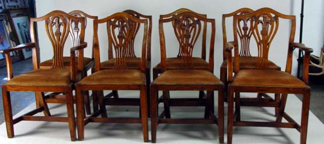 French style dinning room table 7' and 8 chairs chairs