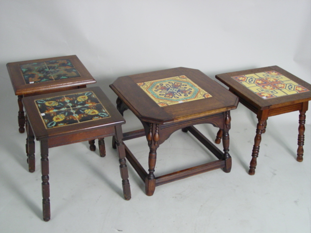 Group of tile tables