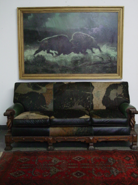 Hide Sofa -Charles Damrow Buffaloes