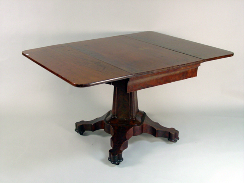 Mahogany Empire pedestal library table