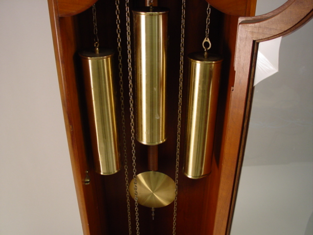 Modern tall clock pendulum and weights