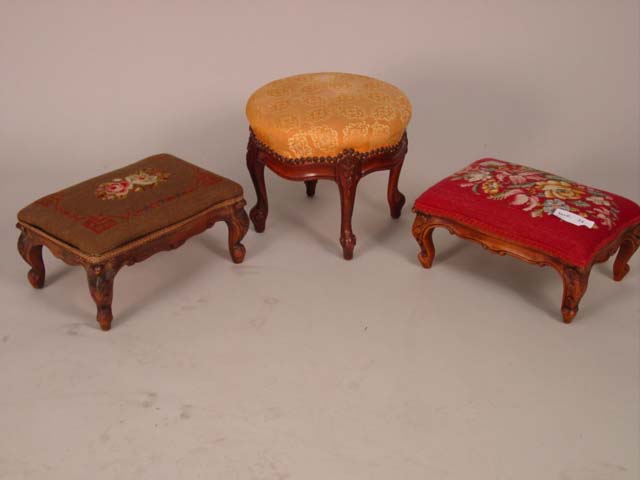 Needlepoint footstools