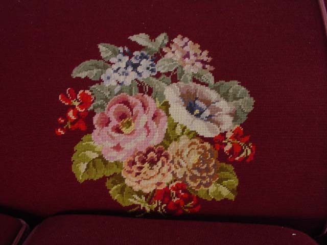 Needlepoint sofa and chair cu