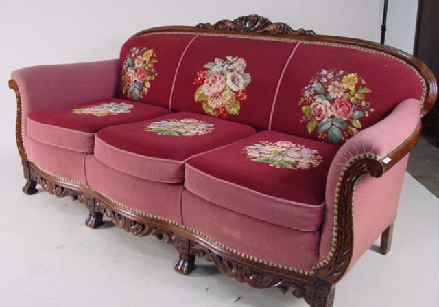 Needlepoint sofa and chair