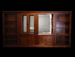 4 Section walnut bookcase suite