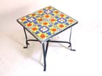 4 tile wrought iron table