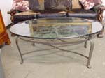 Coffee tables glass & wrought iron