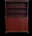 Painted step back cupboard