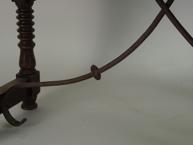 19th c. Spanish colonial 2dr. sofa table-cu w.i.