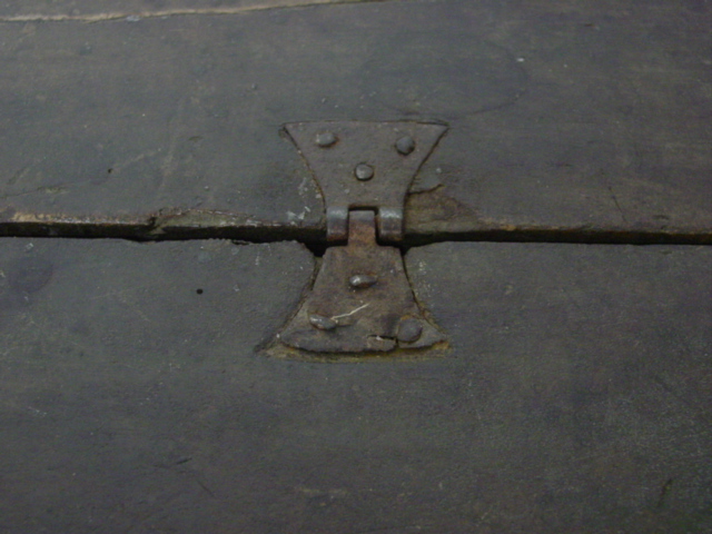 19th. c. Spanish Colonial fold open writing desk hardware