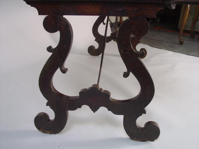 19th. c. Spanish Colonial fold open writing desk leg