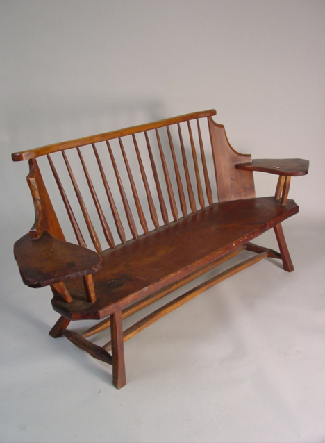 Antique hand carved bench