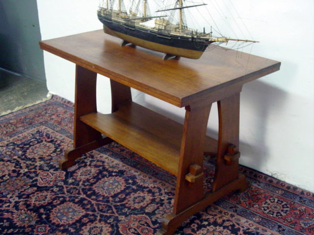 Craftsman Oak library table side