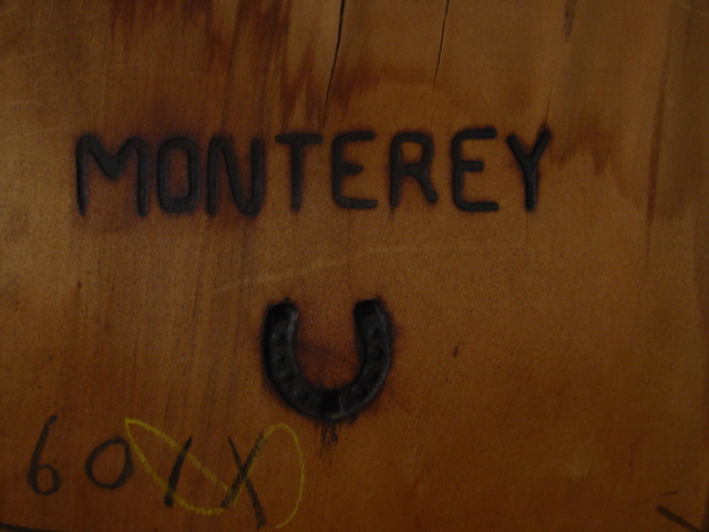 Monterey-Stamped handpainted 5dr. highboy stamp