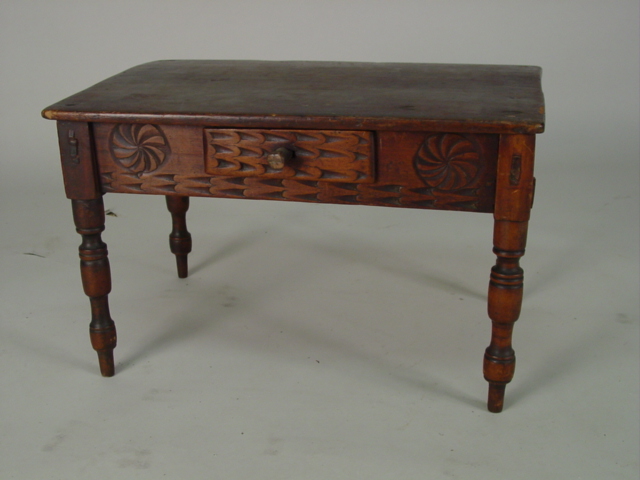 Spanish 1dr.  primitive  side table 2