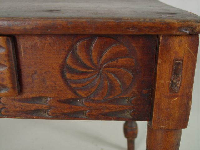 Spanish 1dr.  primitive  side table cu