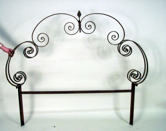 Wrought iron headboard