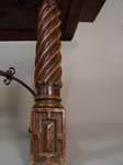17th c. Spanish Carved Table ca. 1690 leg