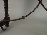 19th c. Spanish colonial 2dr. sofa table-cu w.i.