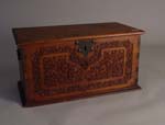 19th c. highly carved walnut box