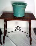 Leather top Spanish table Gladding Mc Bean Jardiniere