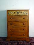 Monterey-Stamped handpainted 5dr. highboy 2