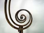Wrought iron headboard detail