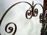 Wrought iron headboard side