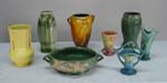 Group of Roseville, Weller and McCoy pottery