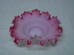 Pink ruffled bowl