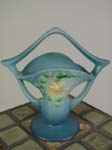 Roseville basket vase