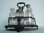Victorian 8 bottle cruet set 2