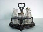 Victorian 8 bottle cruet set