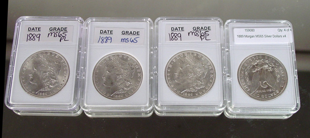 1889 Morgan MS65 Silver Dollars x