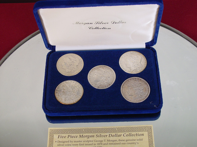5 pc. Morgan Silver Dollar set