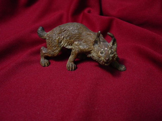 Antique Bronze wolf statue