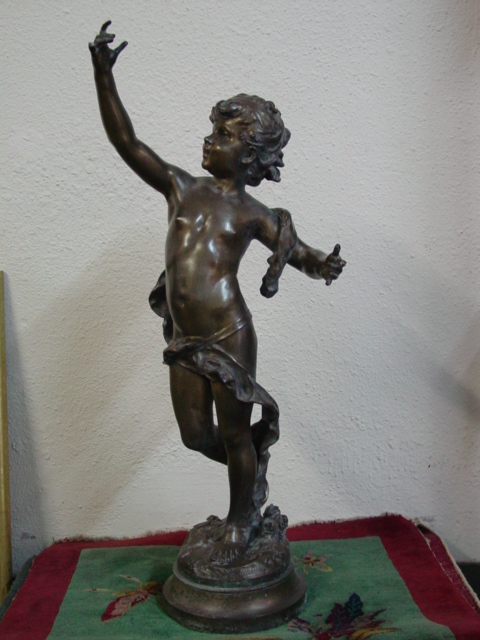 Bronze statue of cupid - 36.5 inch
