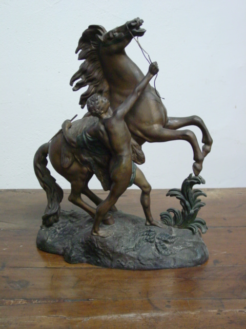Spelter horse statue 19.5in