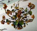 Floral wr iron chandelier