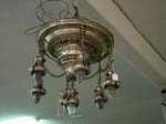 Silver overlay hanging chandelier