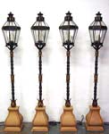 Wrought Iron post lamps 83in.