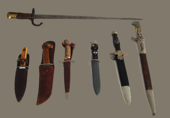 Group of German Daggers and antique buck knives