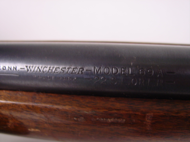 Winchester .22 S.L.OR.L.R. 69-A with Weaver Scope info 2