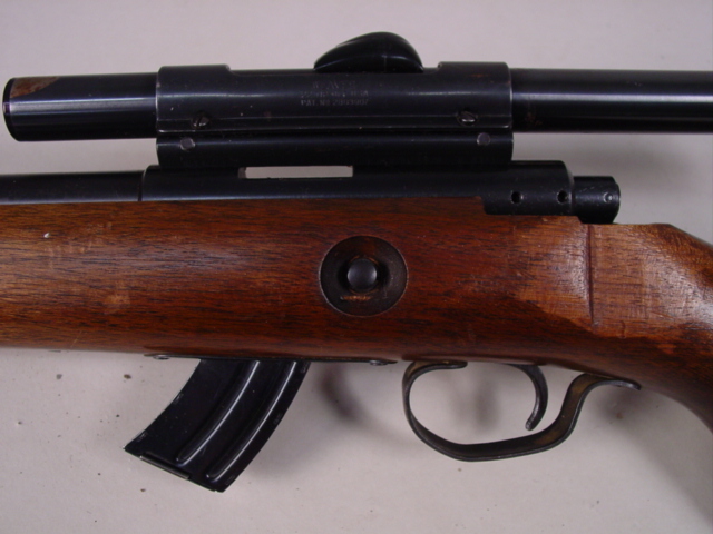 Winchester .22 S.L.OR.L.R. 69-A with Weaver Scope inside