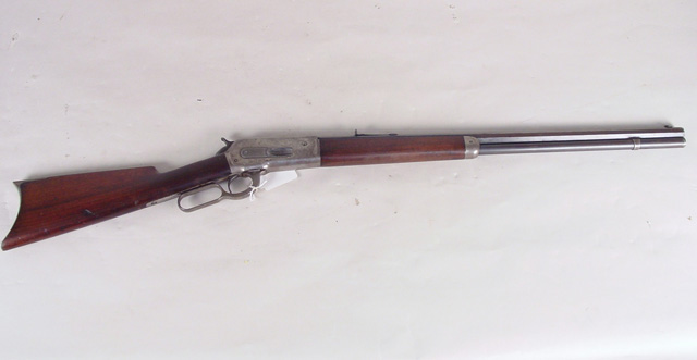 Winchester mdl. 1886 lever action hex barrel rifle