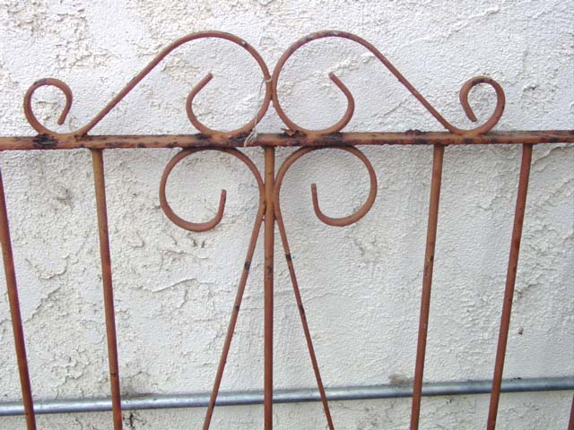 Pair wr iron gates mustard yellow 47ea w x 36h (2)