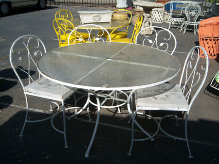 Wrought iron 5pc patio set